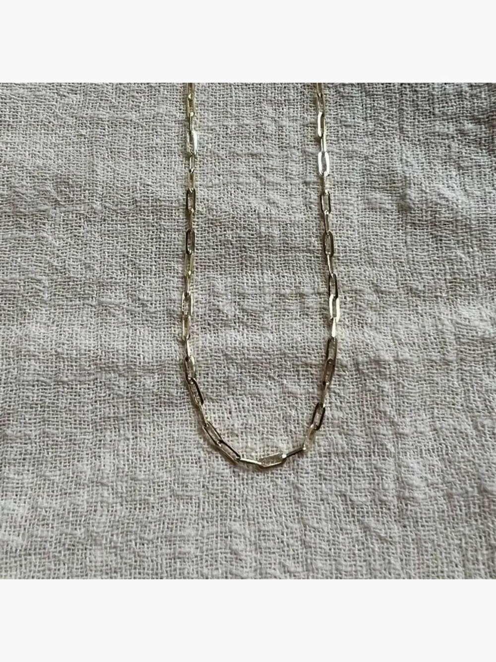 14K Gold Paperclip Chain Necklace 20 Inch | 2.7mm Paperclip Chain